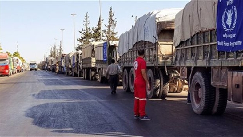 Κομβόι με ανθρωπιστική βοήθεια χτυπήθηκε έξω από το Χαλέπι