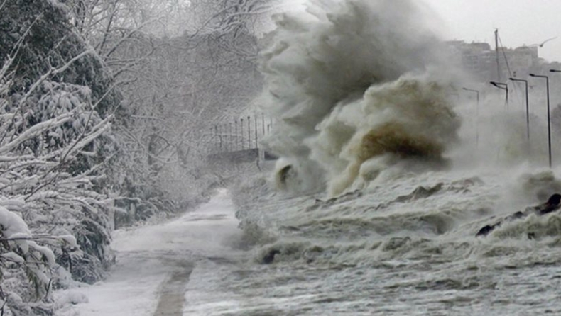 Καταιγίδες, χιόνια και ισχυροί άνεμοι σε όλη τη χώρα