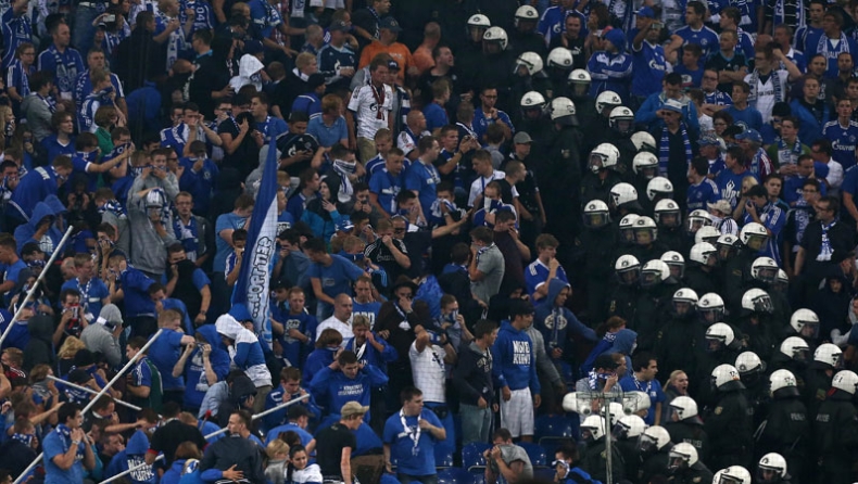 Ενταση και επεισόδια με οπαδούς της Σάλκε
