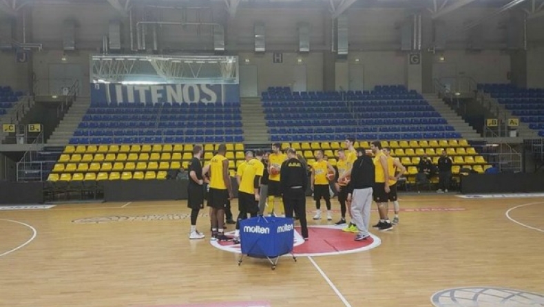 Προπονήθηκε στην Utena Arena η ΑΕΚ (pics)