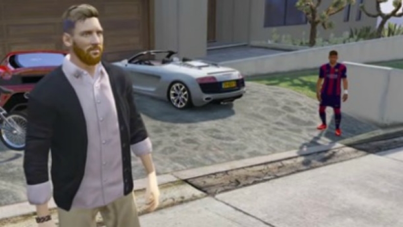 Μέσι, Νεϊμάρ στο GTA (vid)