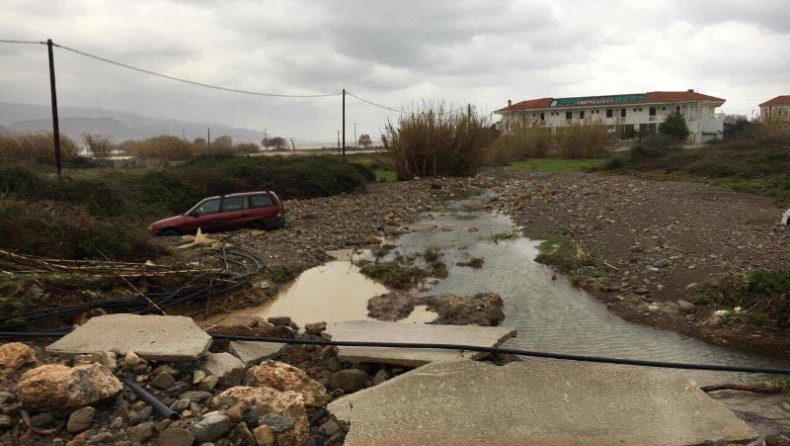 Χανιά: Απίστευτες εικόνες καταστροφής από τη νεροποντή