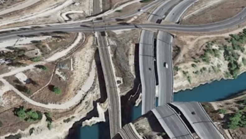«Έλιωσε» στο Google Earth ο Ισθμός της Κορίνθου (vid)
