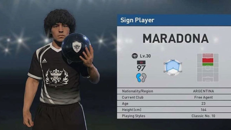 Τα πήρε χοντρά για το Pro Evolution ο Μαραντόνα