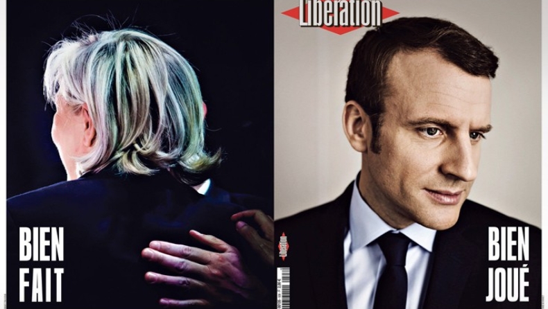 Τα πρωτοσέλιδα του γαλλικού Τύπου μετά τη νίκη Μακρόν (pics)