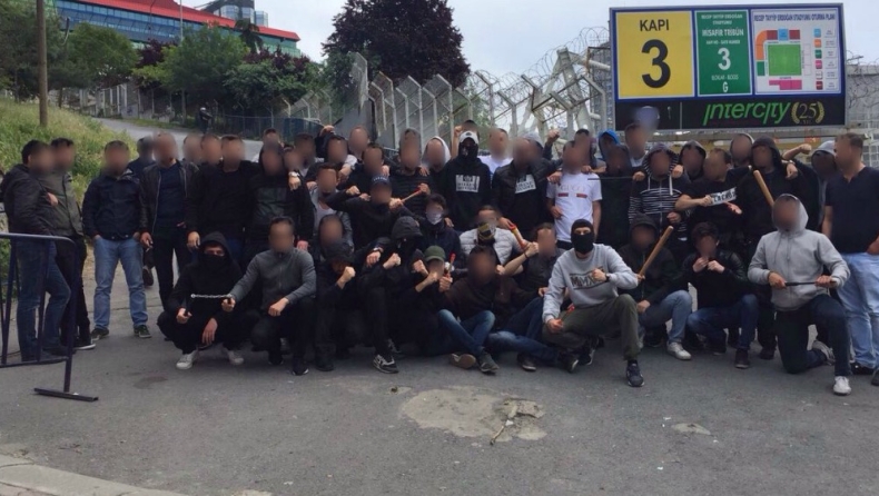 Σκηνικό «πολέμου» με βρισιές κατά των φιλάθλων του Ολυμπιακού (pic & vid)