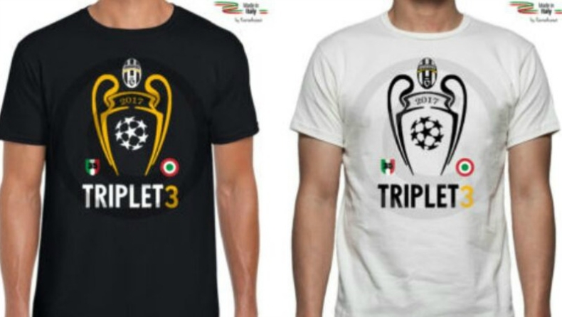 Στο e-bay κυκλοφόρησαν μπλουζάκια για το τρεμπλ της Γιουβέντους (pics)