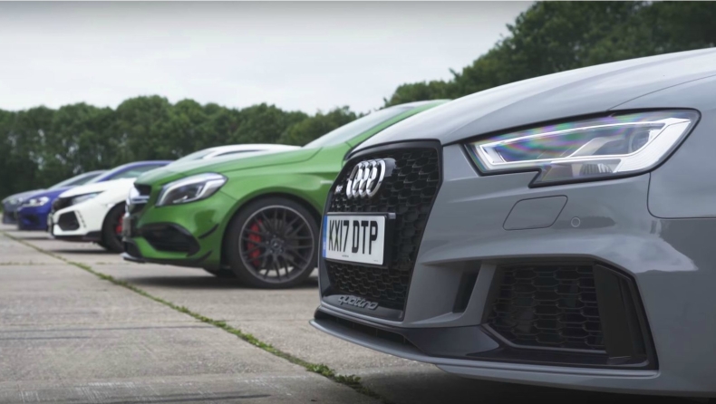 To Audi RS3 και... όλοι τους! (vid)