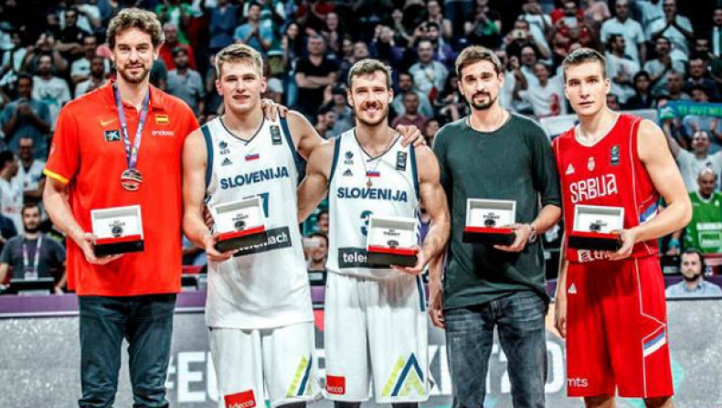Η κορυφαία πεντάδα του Eurobasket με Ντράγκιτς και Ντόντσιτς! (vid)