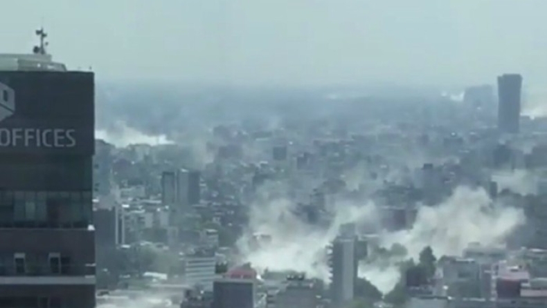 Τρομακτικά πλάνα μετά το νέο σεισμό στο Μεξικό (vid)