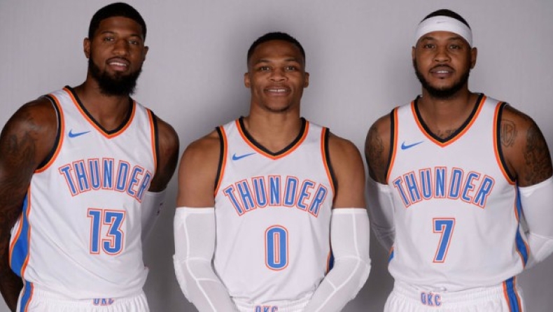 Καρμέλο και Τζορτζ πιέζουν τον Ουέιντ για την Οκλαχόμα! (pic)