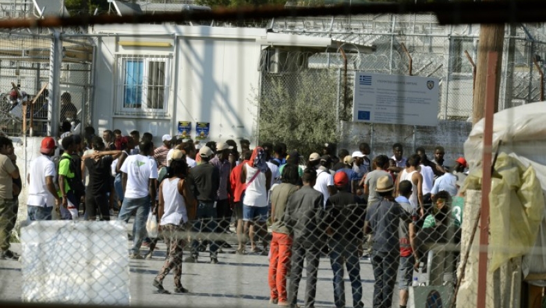 Διαμαρτυρία προσφύγων για τις συνθήκες διαβίωσης στη Μόρια