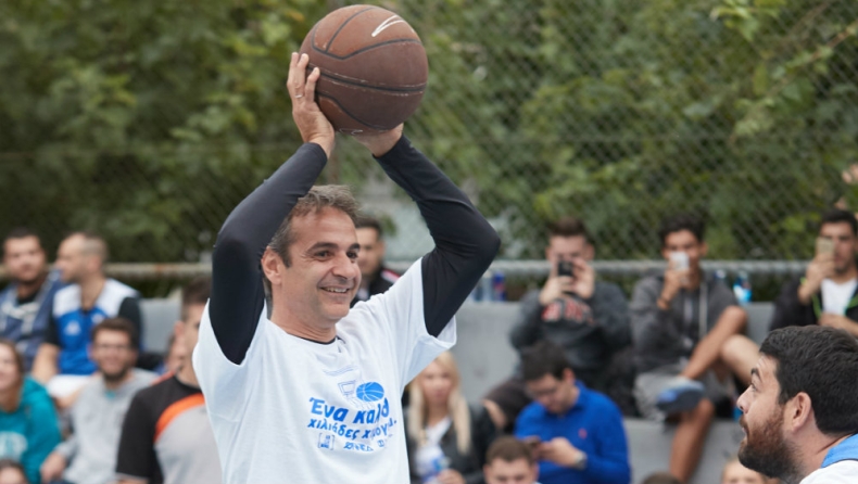 Σε τουρνουά μπάσκετ 3x3 ο Κυριάκος Μητσοτάκης (pics)