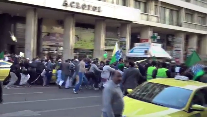 Επεισόδια με οπαδούς του ΠΑΟΚ και Πακιστανούς (vid)