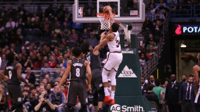 Ο «Greek Freak» κάρφωσε και... τρελάθηκε! (vid)