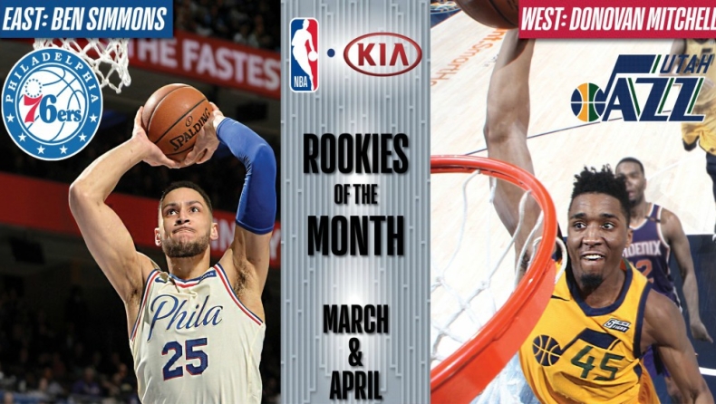 Σίμονς και Μίτσελ καλύτεροι rookies για Μάρτιο και Απρίλιο (pics)