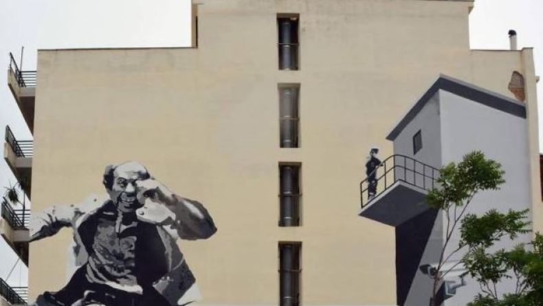 Στην Πάτρα έκαναν το καλύτερο graffiti με τον Θανάση Βέγγο (pic)