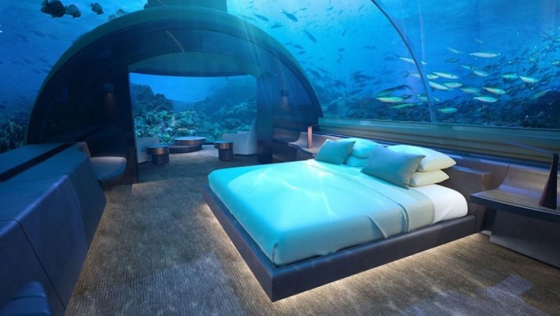 H πρώτη υποβρύχια σουίτα ξενοδοχείου «χτίζεται» στις Μαλδίβες (pics & vid)