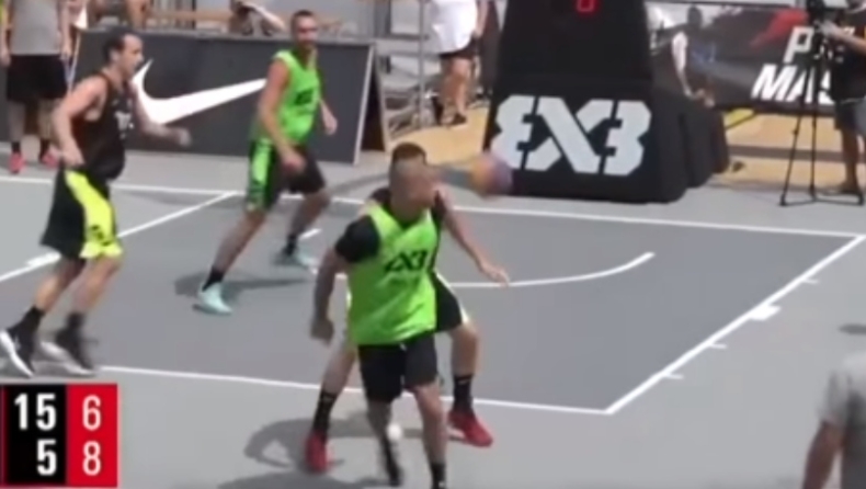Εξωπραγματική ασίστ σε ματς 3on3! (vid)