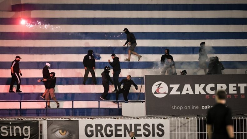 Ένταση και φωτοβολίδες στο Περιστέρι! (pics)