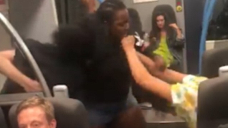 Άγρια συμπλοκή σε βαγόνι τρένου με αφορμή μερικά ψίχουλα από σάντουιτς (vid)