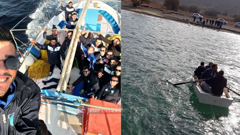 Με... καΐκι στο γήπεδο για να μην χάσουν ούτε ένα ματς! (vids+pics)
