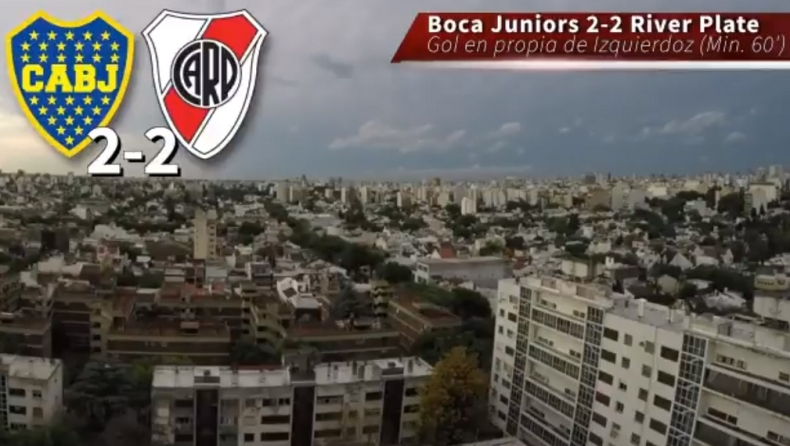Οι φωνές των οπαδών στο Μπουένος Άιρες σε κάθε γκολ του superclasico! (vid)