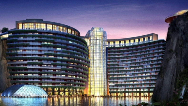 Κινέζικο υπερπολυτελές ξενοδοχείο είναι χτισμένο σε παλιό ορυχείο 88 μέτρα κάτω από τη Γη (pics & vids)