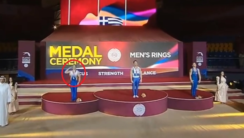 Ο στρατιωτικός χαιρετισμός του Βραζιλιάνου στον Εθνικό ύμνο για το χρυσό του Πετρούνια (vid)