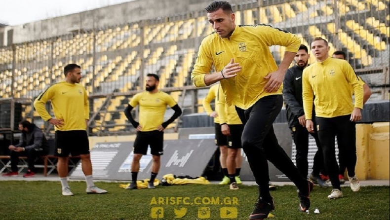 Προπόνηση στο «Κλεάνθης Βικελίδης» για τον Άρη (vid)