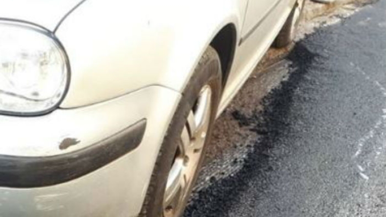 Έκαναν ασφαλτόστρωση… γύρω - γύρω από Ι.Χ στην Θεσσαλονίκη (pic & vid)