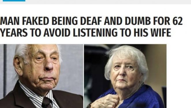 Τελικά ο 84χρονος δεν έκανε τον κουφό για 62 χρόνια, προκειμένου να μην ακούει την γυναίκα του (pics)