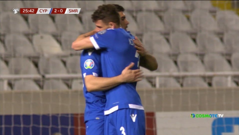 Κύπρος-Σαν Μαρίνο: Το 3-0 από τον Κούσουλο! (vid)