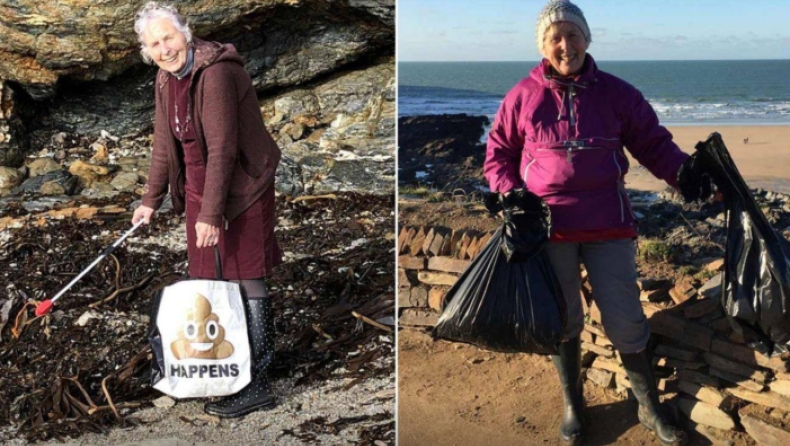 «Ποτέ δεν είναι αργά»: 70χρονη καθάρισε ολομόναχη μέσα σε ένα χρόνο 54 ακτές (pics)
