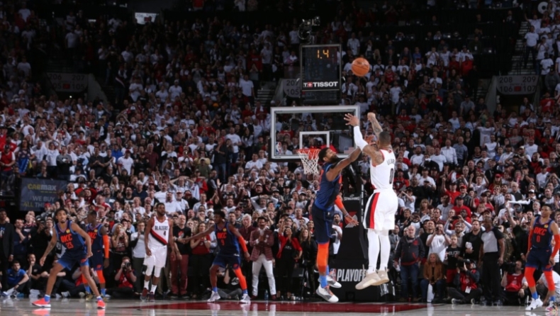 Μπλέιζερς - Θάντερ 118-115: «Όργια» Λίλαρντ με 50άρα και νικητήριο τρίποντο, πρόκριση το Πόρτλαντ! (vid)
