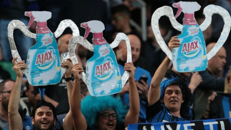 Ίντερ – Γιουβέντους: Οι νερατζούρι έφτιαξαν κορεό με... απορρυπαντικό Ajax για τον αποκλεισμό της Γιουβέντους! (pics)