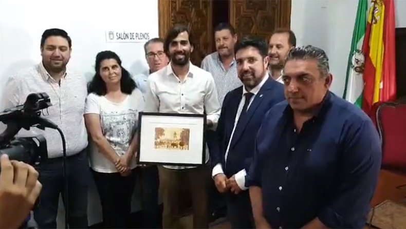 ΠΑΟΚ: Υποδοχή Κρέσπο στο δημαρχείο της Λόρα Ντελ Ρίο (vid)