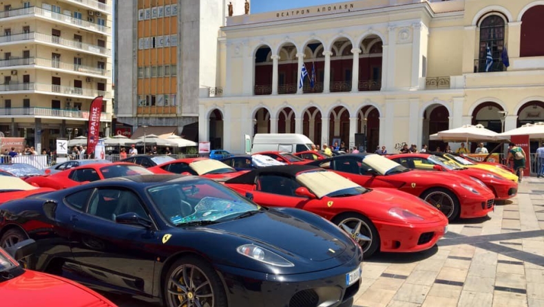 Καραβάνι με 35 Ferrari έκανε «απόβαση» στην Πάτρα (pics+video)