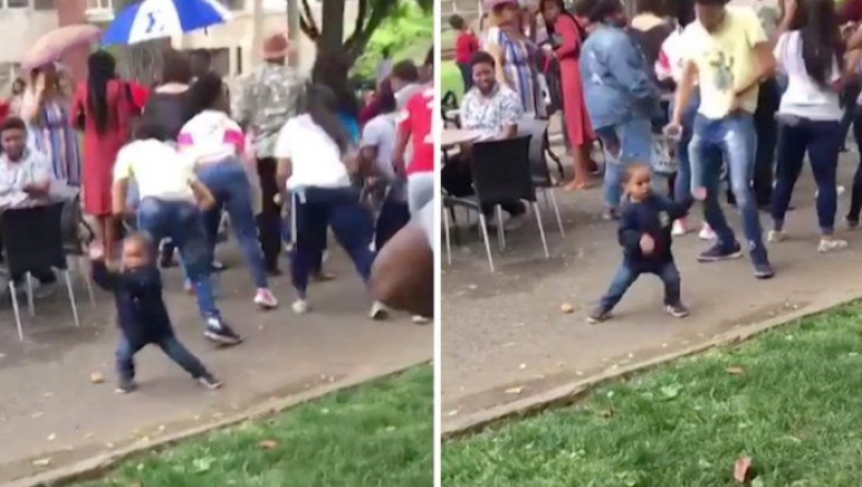 Μπόμπιρας χορεύει σε ρυθμούς rave και τα... σπάει (vid)