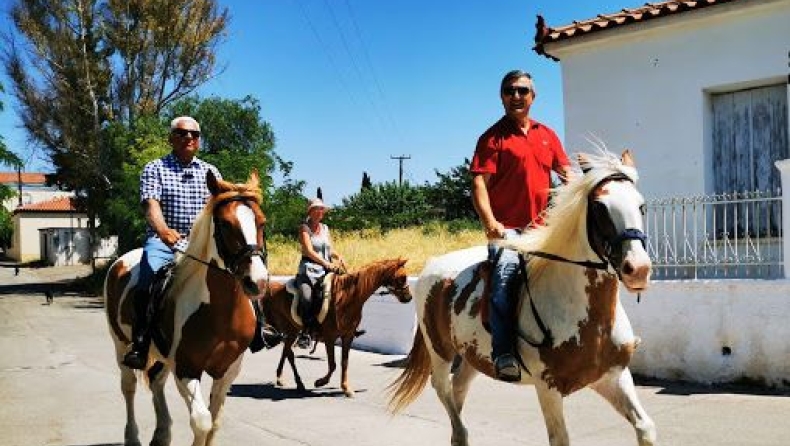 Στα Λευκάκια πήγαν να ψηφίσουν με άλογα (vid)