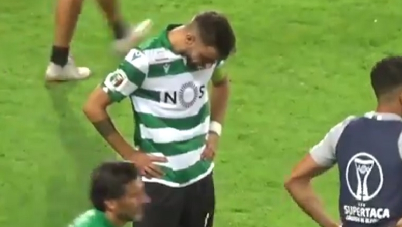 Μπρούνο Φερνάντες: Απογοήτευση και κλάμα στο τελευταίο ματς με τη Σπόρτινγκ (vid)