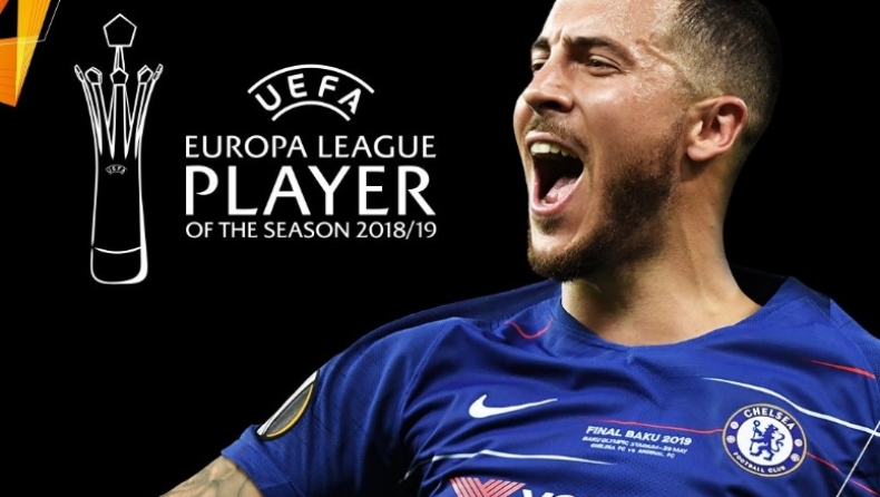 Europa League: Κορυφαίος της σεζόν 2018-19 ο Εντέν Αζάρ!