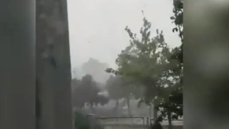 Στην Ξάνθη έριξε χαλάζι σε μέγεθος φουντουκιού (vid)