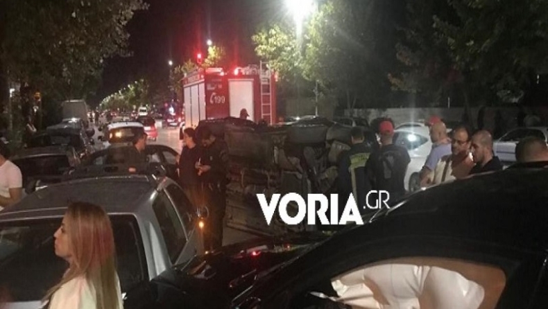 Οδηγός προκάλεσε χάος στη Θεσσαλονίκη: Τράκαρε έξι αυτοκίνητα! (vid)