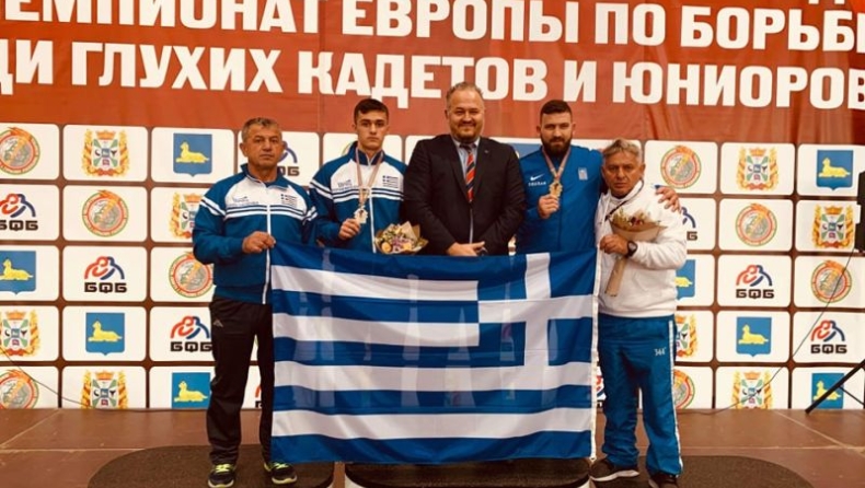 Στο βάθρο στο Ευρωπαϊκό Πάλης οι Παπαδάτος-Ιωσηφίδης