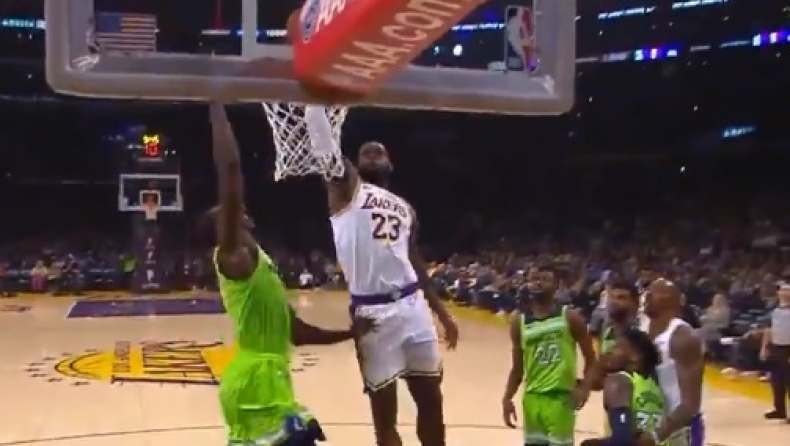 Βασιλικό κάρφωμα από ΛεΜπρόν, ανήμπορος ο Ντιένγκ (vid)