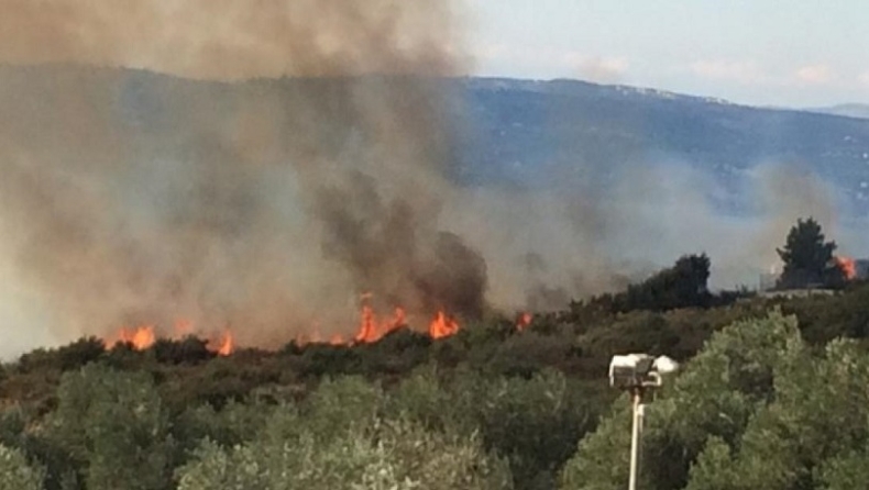 Μεγάλη πυρκαγιά στην Κεφαλονιά, κινδύνεψε σπίτι