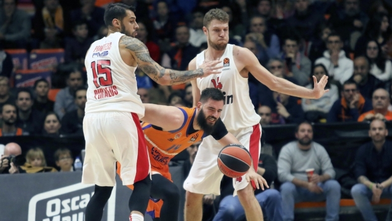 Βαλένθια - Ολυμπιακός 91-93: «Ζωντανός» για τα playoffs (vid)