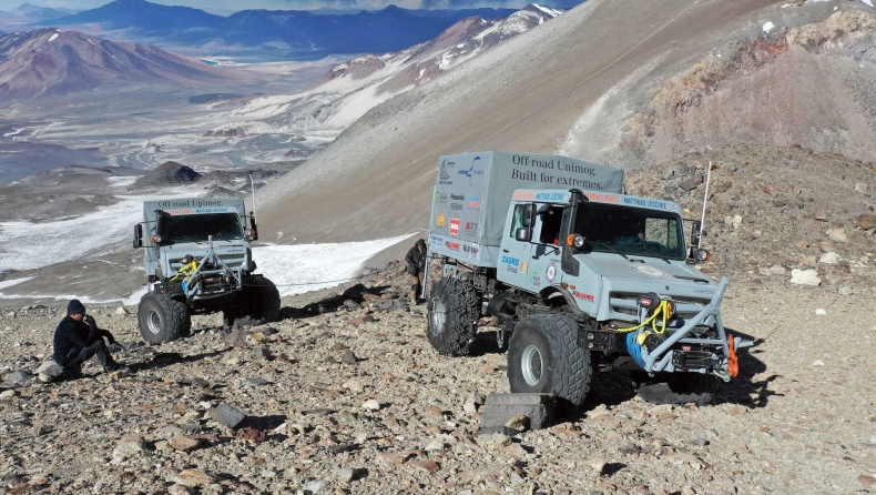 Δύο Mercedes Unimog έσπασαν ρεκόρ υψομέτρου (pics)