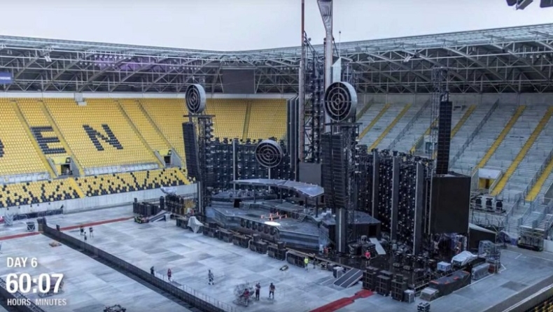 Εκπληκτικό timelapse δείχνει πώς στήνεται σε 65 ώρες το μεγαλειώδες stage των Rammstein (vid)